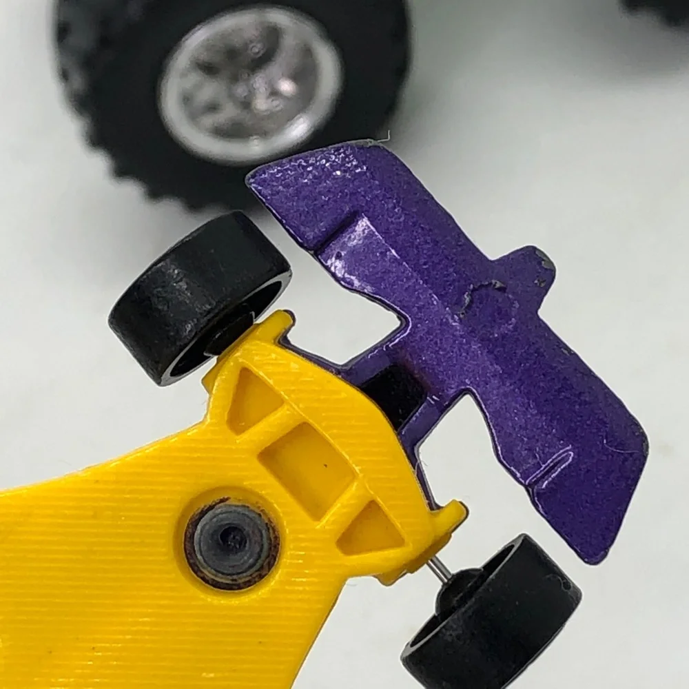 HOT WHEELS 2009 Grave Digger Monster Jam Toy Vehicle PARTS & Purple Race Car